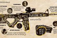 الكلمات المكتوبة على سلاح إرهابي نيوزيلندا