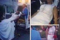 عروس تصل لقاعة الزفاف بسيارة إسعاف