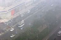 شبورة مائية تعيق حركة المرور بالطرق السريعة بالجيزة