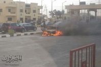 السيارة المشتعلة