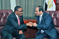الرئيس السيسي مع وزير خارجية أثيوبيا
