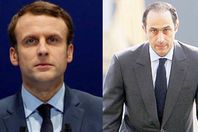 جمال مبارك والمرشح الفرنسي مانويل ماكرون