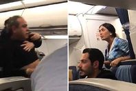 مشاجرة بين راكب ومضيفة جوية قبيل هبوط الطائرة