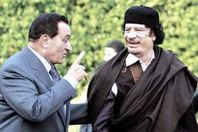 مبارك والقذافى
