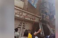 حريق هائل بالفيوم