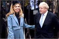 رئيس الوزراء البريطاني بوريس جونسون وخطيبته