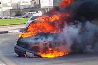 حريق سيارة