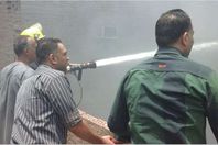 اطفاء حريق سوق امبابة