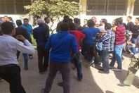 معركة طلابية بجامعة كفر الشيخ