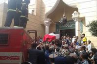 تشيع جثمان " خطاب الحسينى " شهيد العناصر إجرامية بالقليوبية