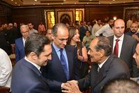 المشير طنطاوى مع نجلى مبارك