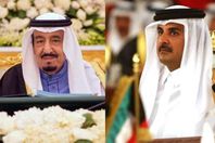 الملك سلمان وأمير قطر