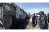 مصرع 7 رجال شرطة باشتعال سيارتهم أثناء توجههم إلى سيناء