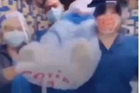 وصلة رقص لممرضات  بجثة كورونا