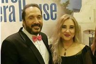 علي الحجار وزوجته