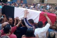 جنازة عسكرية لشهداء العريش بالقنطرة شرق