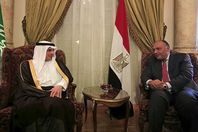 سامح شكري ووزير الخارجية السعودية عادل الجبير