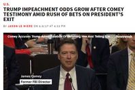 كومي خلال الإدلاء بشهادته (نيوزويك)