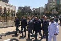 وزير الداخلية أثناء تفقده ميدان رابعة