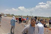 انقلاب سيارة "طماطم" بكفر الشيخ