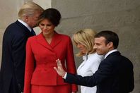 ترامب مع الرئيس الفرنسى وزوجته