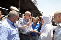 جانب من زيارة محافظ القليوبية للمواقف