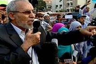 مرشد الإخوان في اعتصام رابعة