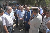 محافظ المنيا يتفقد طريق الشرفا