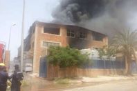 حريق مصنع بويات