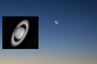 القمر وكوكب زحل