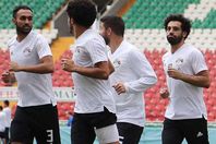 محمد صلاح فى مران المنتخب