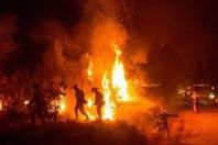 إخماد حريق هائل في دير القديسة دميانة بالدقهلية