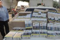 ضبط 700 علبة معسل مغشوش بالفيوم