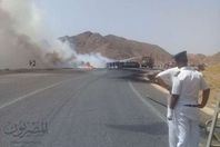 صور السيارة المحترقة