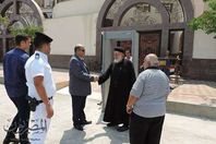 مدير أمن بورسعيد يتفقد الكنائس