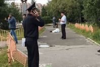 الشرطة الروسية فى مكان الحادث