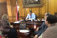 اجتماع رئيس الجامعة مع مديرة المستشفيات الجامعية