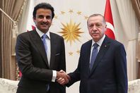أردوغان خلال لقائه أمير قطر بأنقرة