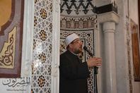 صورة وزير الأوقاف أثناء الخطبة