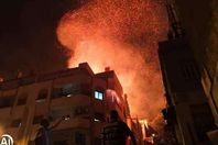 حريق حي المهاجرين - تصوير وكالات