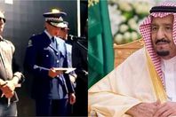 الملك سلمان ومديرة الشرطة 
