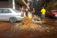 انفجار ماسورة الشرب الرئيسية بـ "منطقة الأستاد" بطنطا