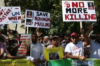 مظاهرات مسلمى أمريكا أمام مقر الامم المتحدة