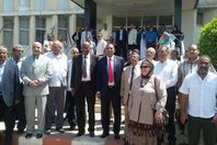 رئيس جامعة أسوان والطلاب وهيئة التدريس يؤدون  تحية العلم