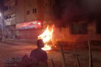 نيران بمحيط محطة أتوبيسات  بسوهاج