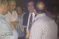 محافظ الفيوم فى موقع النفجار