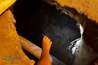 هبوط أرضى بأحد شوارع المحلة