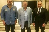 توفيق عكاشة مع تامر مرسي وياسر سليم