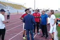 صلاح وأبوريدة فى معسكر المنتخب