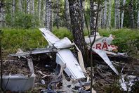 لحظة تحطم طائرة